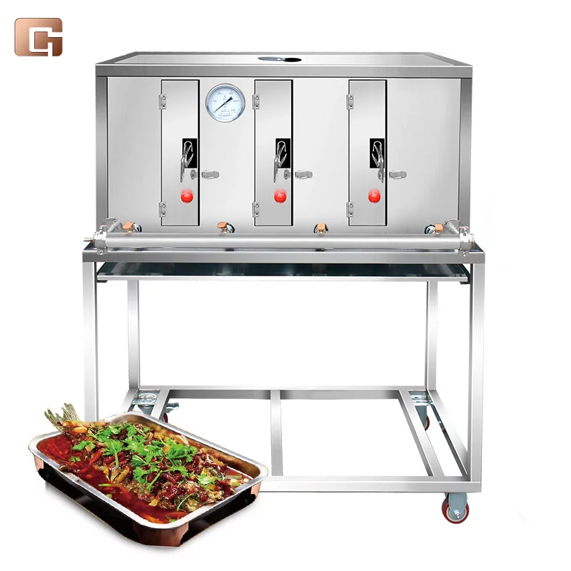 Commercial Fully Automatic Fish Grill Smokeless Machine Gas Fish Smoking Machine Meat Roast BBQ Grill Equipment