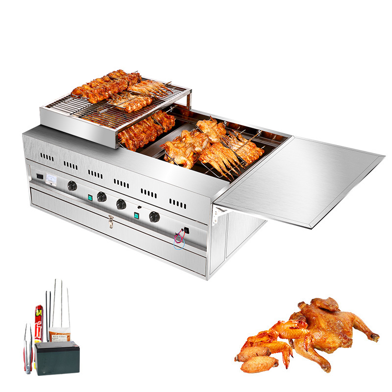 Stainless Steel Duck Rotisserie Oven Commerical Chicken Roaster Chicken Grill Machine Gas