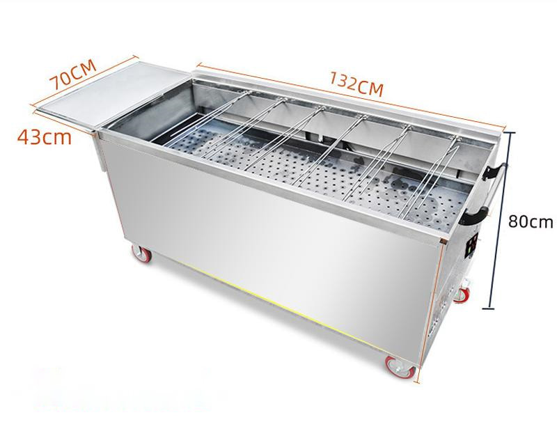 Commercial Automatic Charcoal Roaster Oven Stainless Steel Rotisserie Chicken Grill Machine For Restaurants