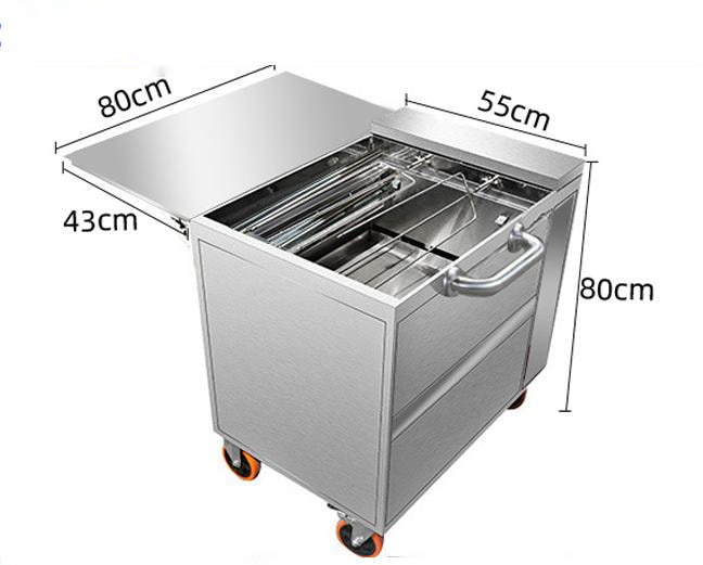 Rotary Grilled Chicken Grill Machine Chinese Equipment Chicken Grill Machine Rotisserie