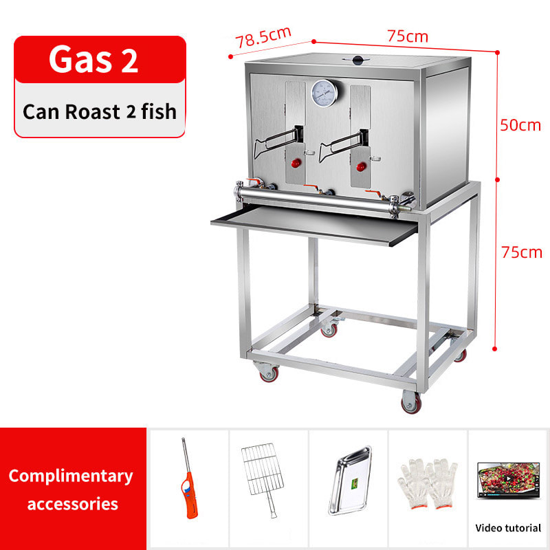 BBQ Fish Grill Machine|Fish Smoking Oven|Fish Roaster BBQ Grill Machine