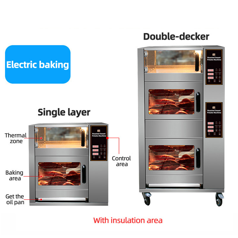 Electric Multifunctional Automatic Commercial High Quality Stainless Steel Roasted Sweet Potato Machine