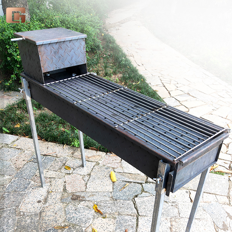 Charcoal Smoker Type Outdoor Stainless Steel Accessories Foldable Rotating Barbecue BBQ Smoker Grill Commercial